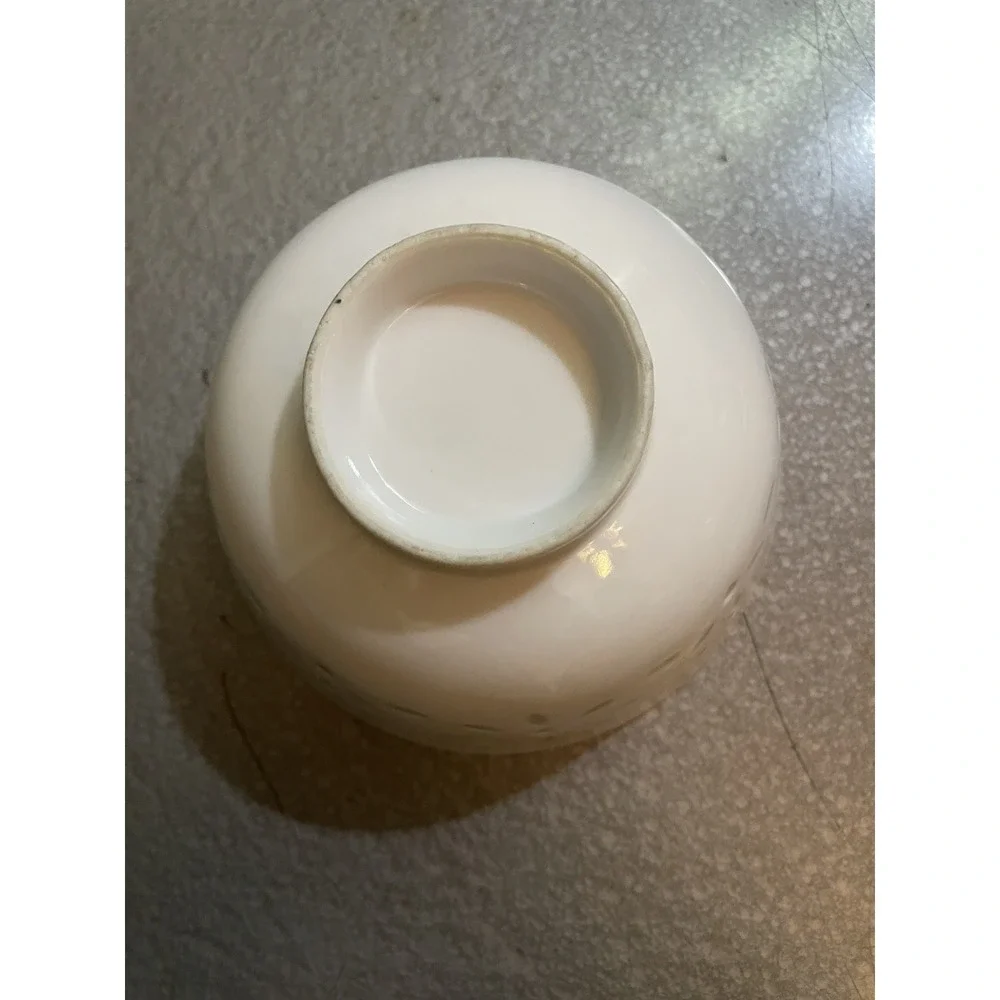 Antique Chinese White Porcelain Translucent Flower Spot Bowls, Set Of 4